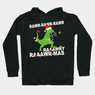 Rawr Rawr-Mas Funny Christmas Dinosaur Hoodie